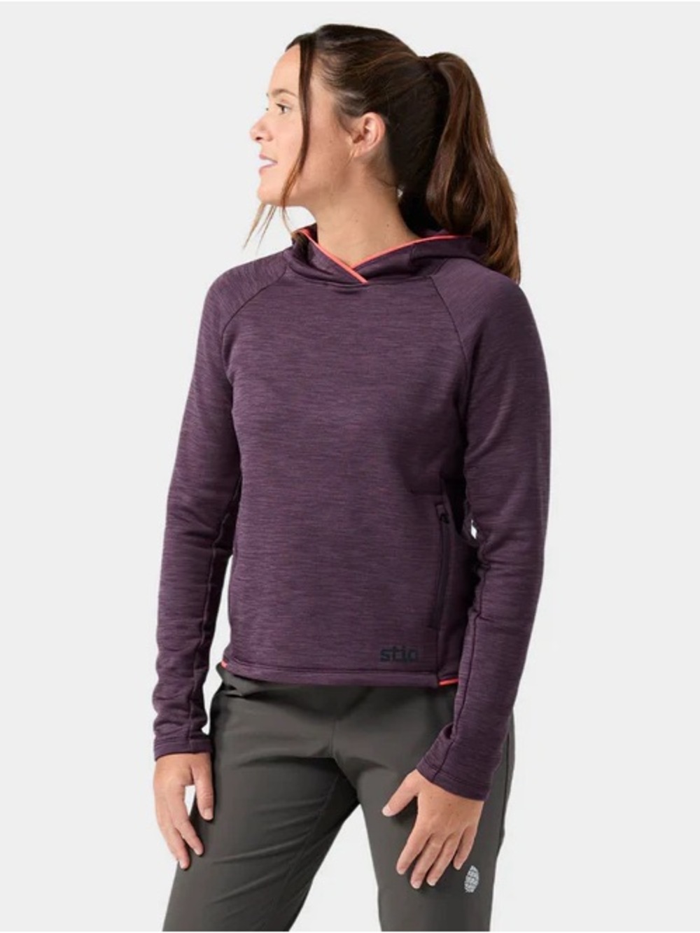 Stio Women's Glide Power Stretch Hoodie Huckleberry Jam Heather Small